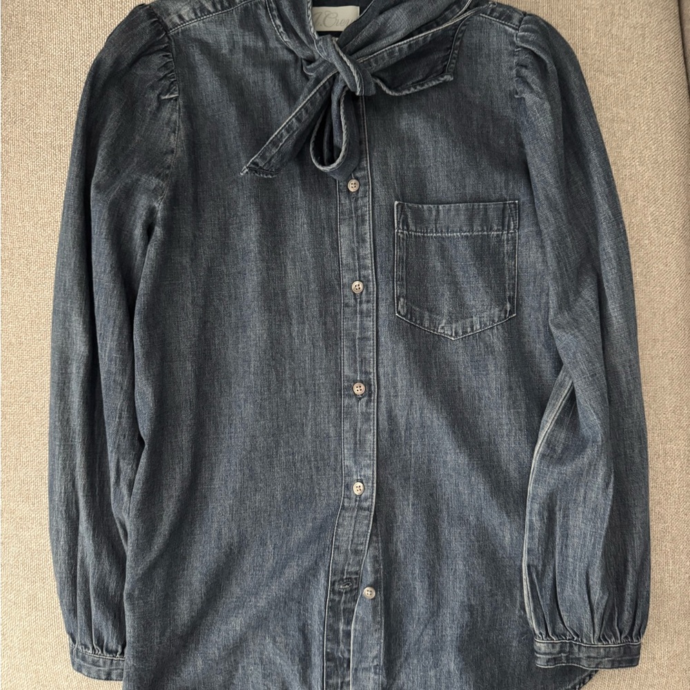 J. Crew Dark Denim Button Down Shirt